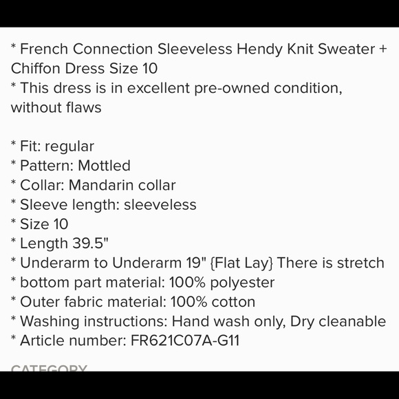French Connection Sleeveless Hendy Knit Dress - Picture 6 of 6